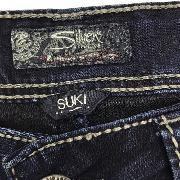 Womens Silver SUKI SLIM BOOT Jeans Sz 31x32 - Picture 5 of 10